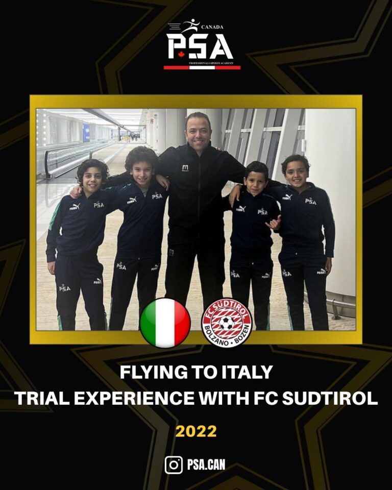 PSA Kuwait Team Flying to participate in FC Sudtirol Trial Experience 2022