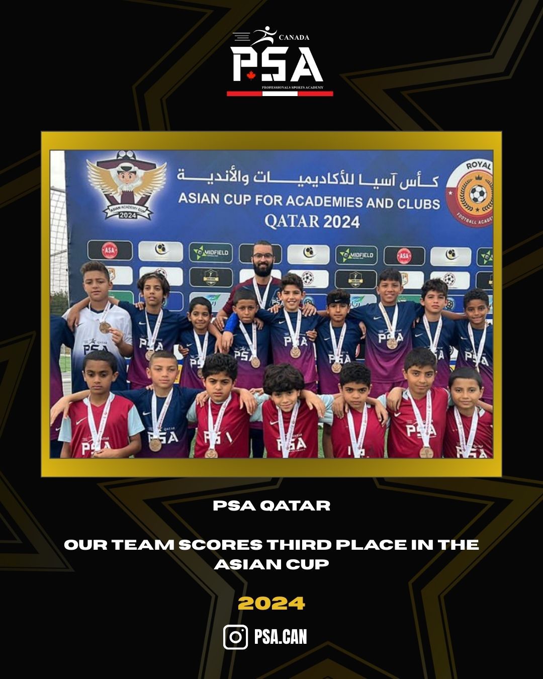 PSA Qatar Third Place in the Asian Cup