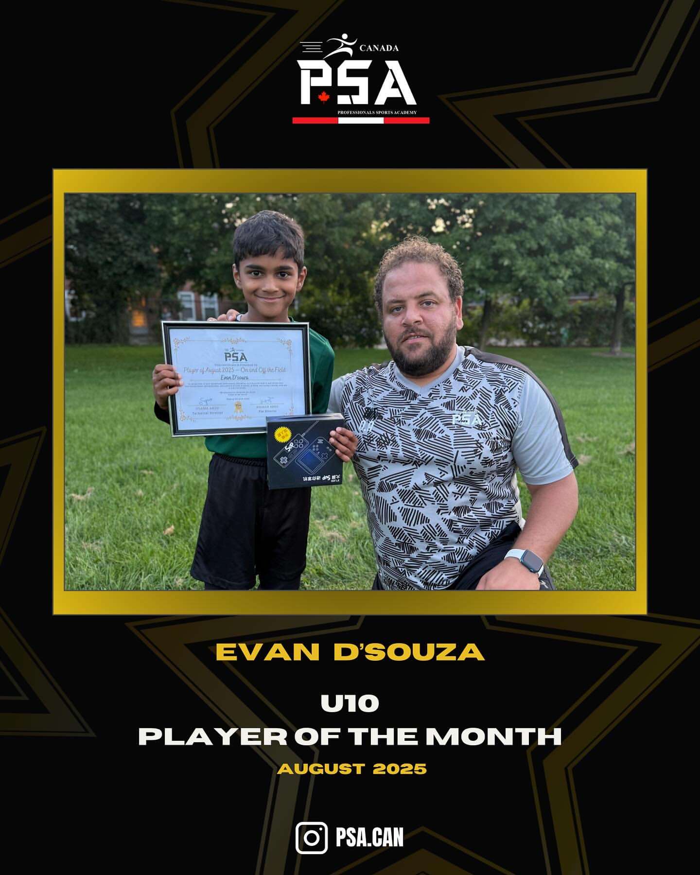 U10 Player Of Aug.,2025