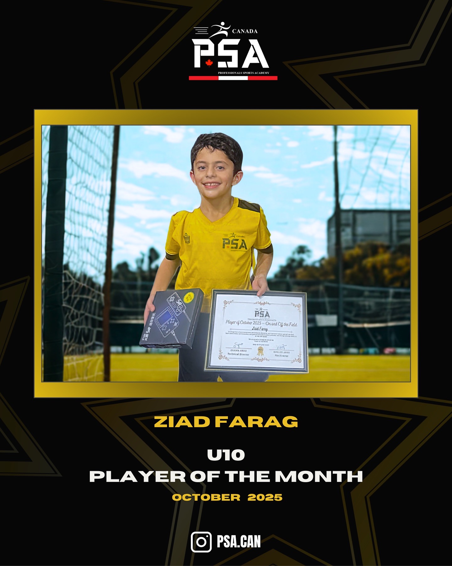 U10 Player Of Oct.,2025